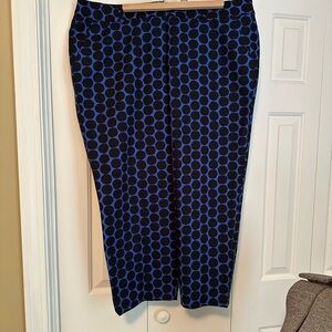 Lane Bryant Royal Blue and Black Cropped Pants